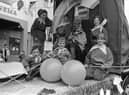 A very festive float at the St. Patrick's Day parade in Moville on March 17, 1993.