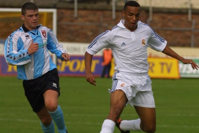 Darren McCreadie in action against Real Madrid.