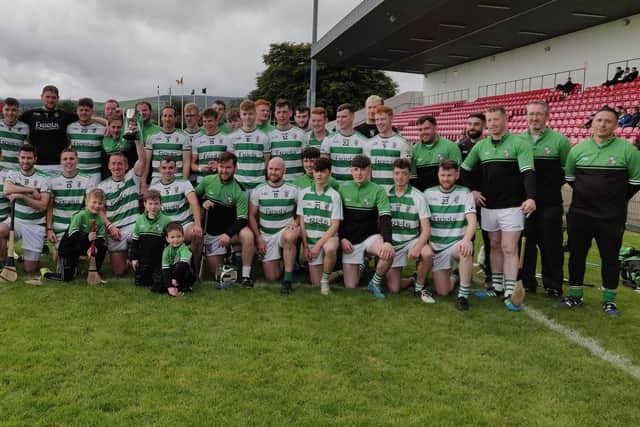 Swatragh celebrate their Derry Junior Championship victory over Banagher at Owenbeg