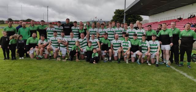 Swatragh celebrate their Derry Junior Championship victory over Banagher at Owenbeg