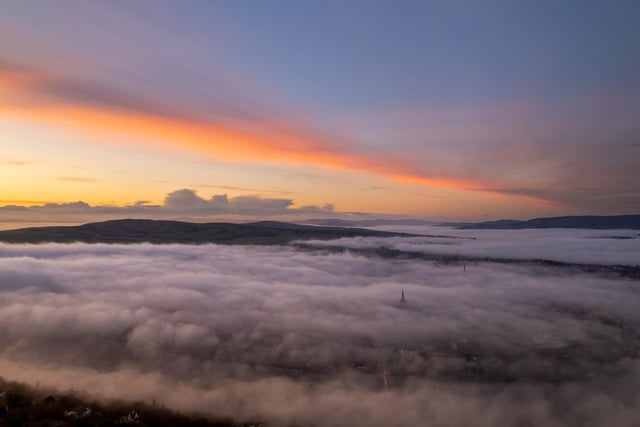 A series of pictures of the Thursday morning's fog above the city of Derry. Pictures by Ronan Mc Monagle Photography