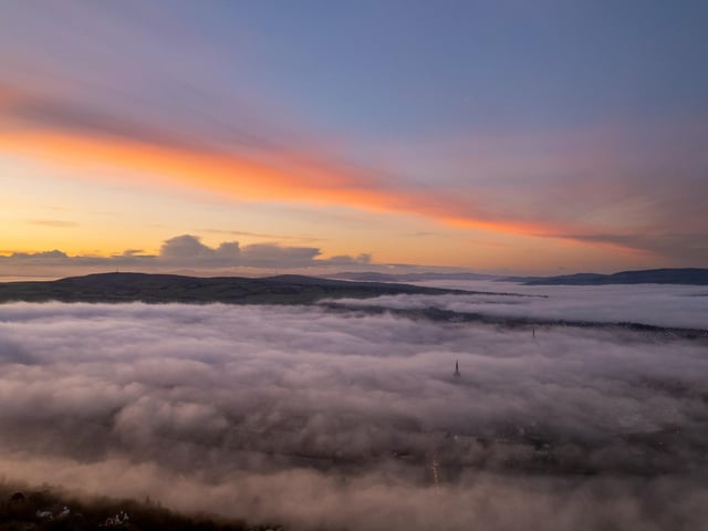 A series of pictures of the Thursday morning's fog above the city of Derry. Pictures by Ronan Mc Monagle Photography