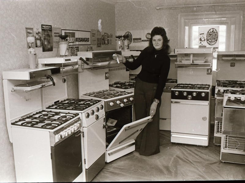 Showcasing the latest home appliances in 1975.