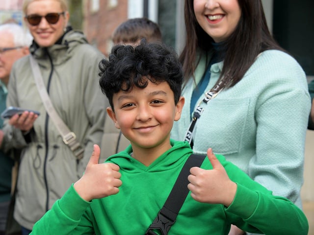 Watching the St Patrick’s Day parade. Photo: George Sweeney.