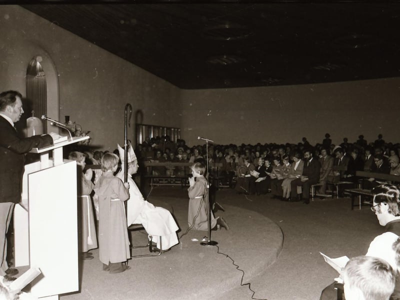 The new chapel was dedicated by Cardinal William Conway on October 17, 1976.