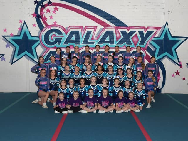 The Galaxy All Star Cheerleaders troupe consisting of teams Lunar, Eclipse, Hot Shots, Zodiac and Reign, pictured recently at their premises in Pennyburn Industrial Estate.