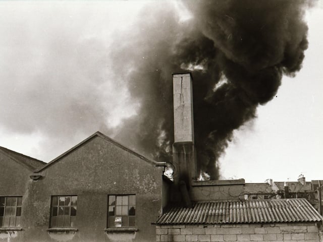 Fire at Grants Pork store, Bishop Street.