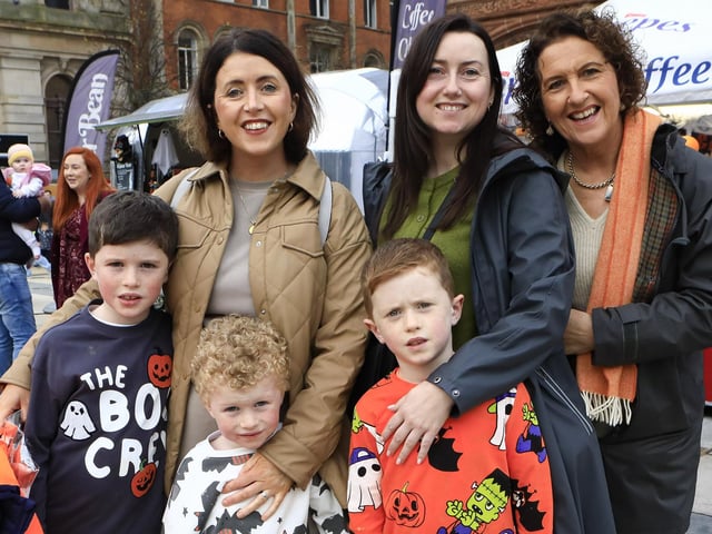 The Creeslough Folk having a great time at Guildhall Square on the 40th anniversary of the Halloween celebrations. (Photo - Tom Heaney, nwpresspics)