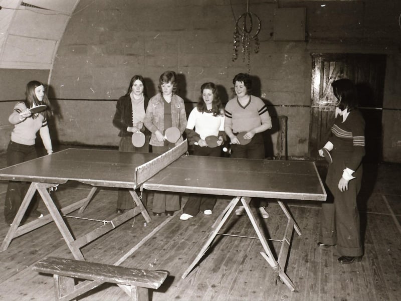 Enjoying table tennis back in 1974.