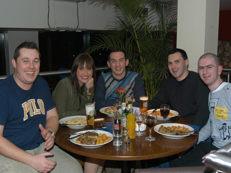 The staff at the Carphone Warehouse, Strand Road, pictured at Marty Hagan’s farewell dinner in Zio.