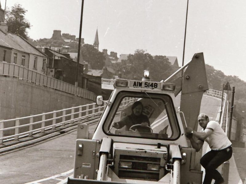 The Lecky Road fly-over opens in the Bogside.