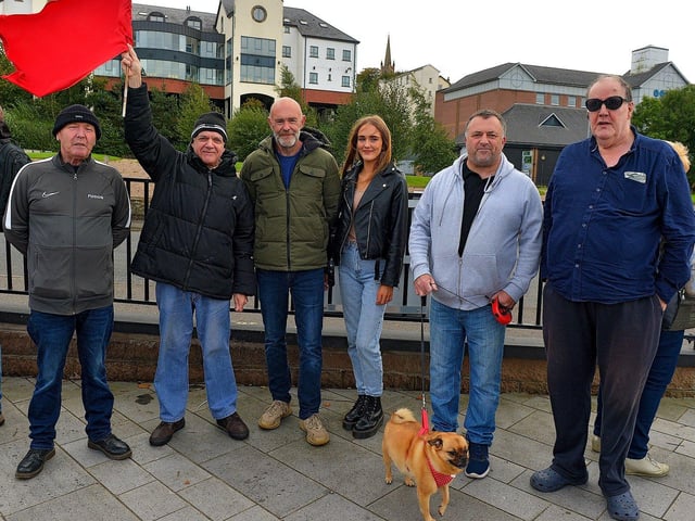 Protesters who attended the Derry Against Fuel Poverty march and rally on Saturday afternoon last. Photo: George Sweeney. DER2239GS – 105
