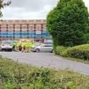 The scene of the accident near Sainsbury's on Thursday.