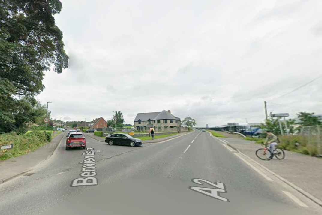 Danaged Signs Coshquin junction warning signs damaged in storms to be replaced