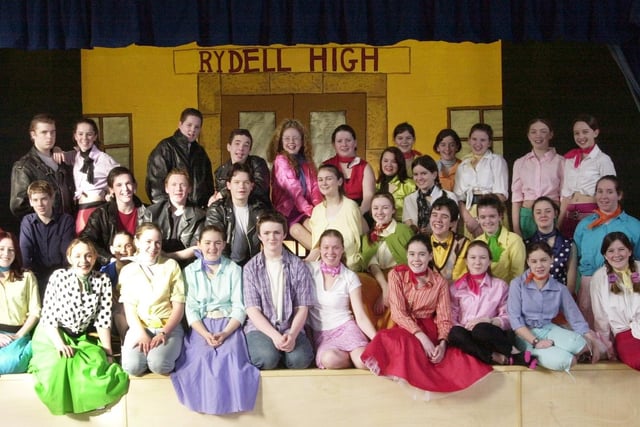 The cast of Grease from Scoil Mhuire, Buncrana, which runs from the 12th to the 14th of February. (0402PG23)