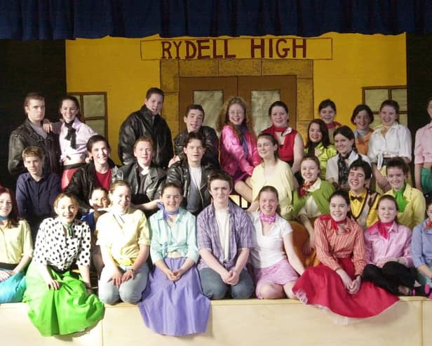 The cast of Grease from Scoil Mhuire, Buncrana, which runs from the 12th to the 14th of February. (0402PG23)