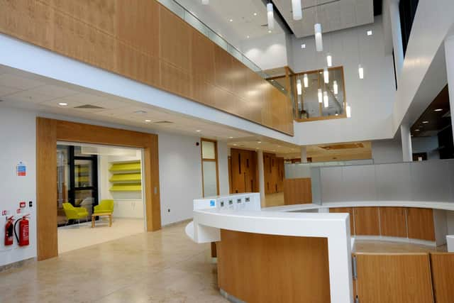 The reception area at the North West Cancer Centre.