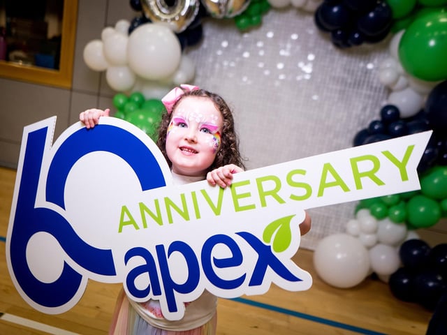 To commemorate its 60-year milestone, Apex organised a series of celebratory events and initiatives in recent weeks, including a family fun day at Foyle Arena in Derry.