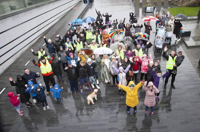RUBY’S WALK. . . . .A wet Ebrington Square didn’t dampen spirits for the Annual Ruby’s Walk on Saturday morning last. (Photos: Jim McCafferty Photography)