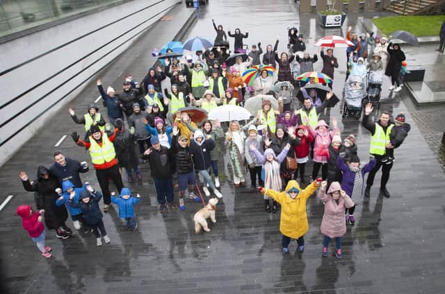 RUBY’S WALK. . . . .A wet Ebrington Square didn’t dampen spirits for the Annual Ruby’s Walk on Saturday morning last. (Photos: Jim McCafferty Photography)