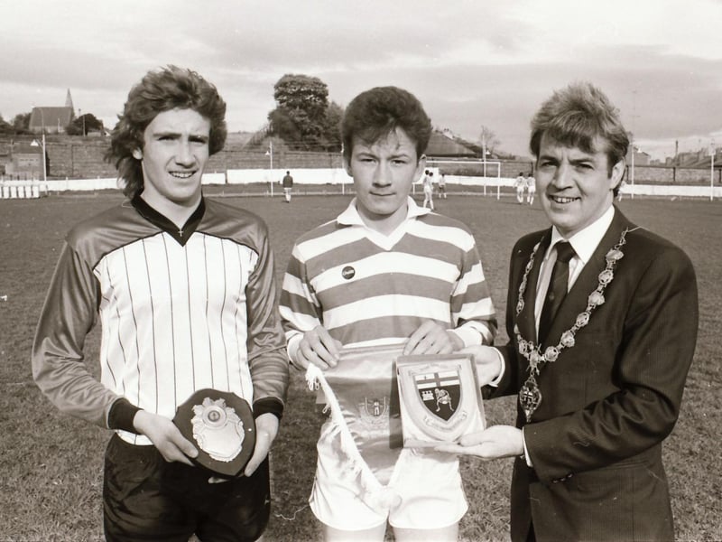 Tristar V Home Farm at Brandywell and cheque presentation from Derry City.