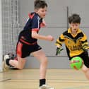 The Model against St Oliver Plunkett take on Glendermott. Photo: George Sweeney
