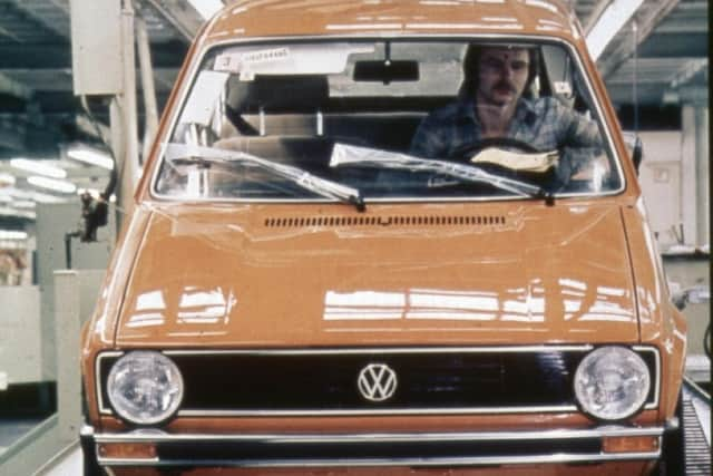 A vintage Volkswagen Golf.