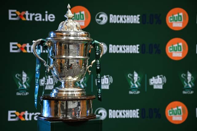 The Club Orange Men's FAI Cup pictured before the Second Round Draw at the Irish Sports Campus Conference Centre in Abbotstown, Dublin. Photo by Sam Barnes/Sportsfile