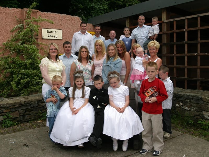 Celebrating a first communion as a family.