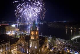 See the River Foyle and the city’s landmarks lit up in technicolour at Derry Hallowe’en’s epic fireworks finale.