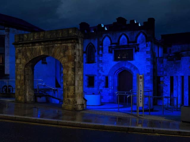 Buildings across Northern Ireland lit up in blue for World Arthritis Day