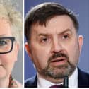 Professor Lourda Geoghegan, Deputy Chief Medical Officer and Health Minister Robin Swann.