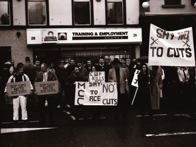 Strabane Ace jobs cut protest.