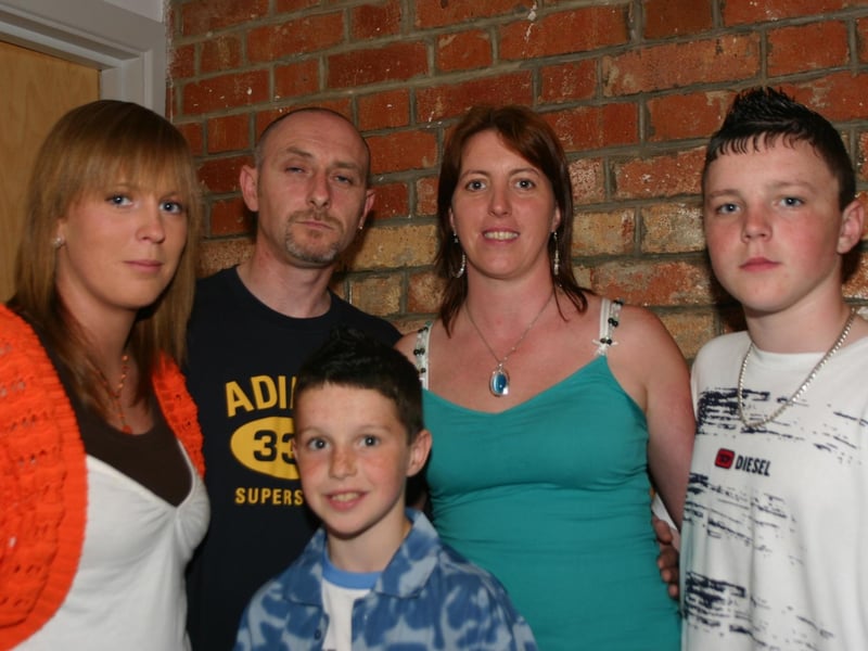 Left to right Leanne Jason George Shannon and Aidan 7029dd : Parties in Derry in July 2005.