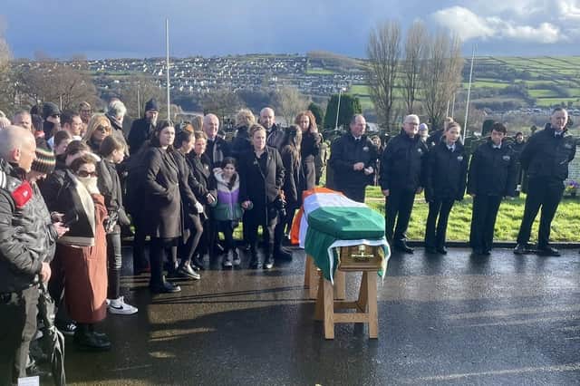Republicans gathered in the City Cemetery as Gerry McCartney was laid to rest on Monday.