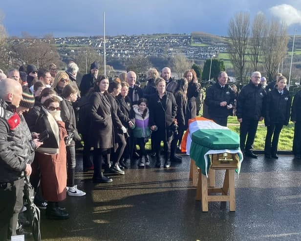 Republicans gathered in the City Cemetery as Gerry McCartney was laid to rest on Monday.