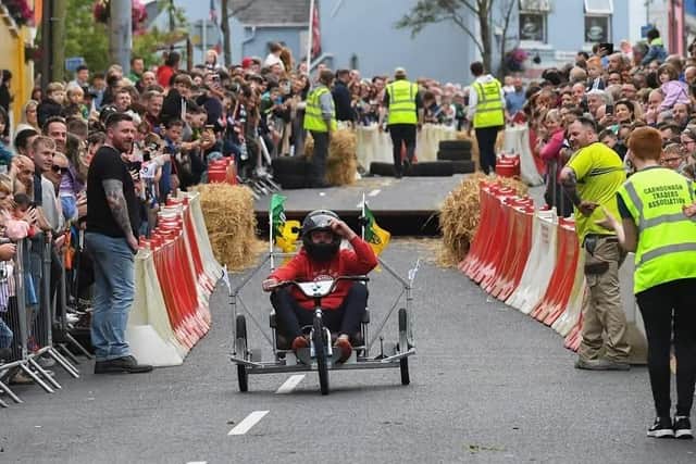 The Soapbox Derby in Carndonagh, pictured here last year, is one of a host of events across Inishowen this weekend. Photo: George Sweeney