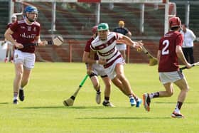 Slaughtneil’s Shane McGuigan in action against Banagher in the Derry Hurling Championship qualifier 1A.(Photo - Tom Heaney, nwpresspics)