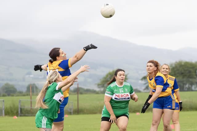 Action from the Limavady Wolfhounds v. Glenravel clash on Saturday.