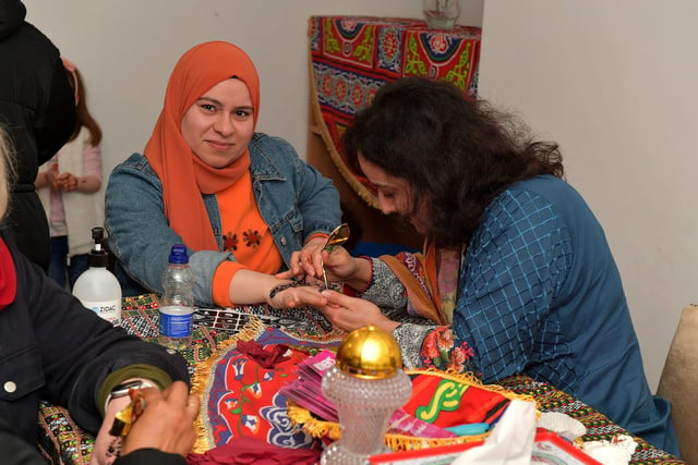 Arts and crafts at the North West Islamic Association’s Tea and Tour day in Pennyburn on Sunday afternoon last. Photo: George Sweeney. DER2311GS – 09