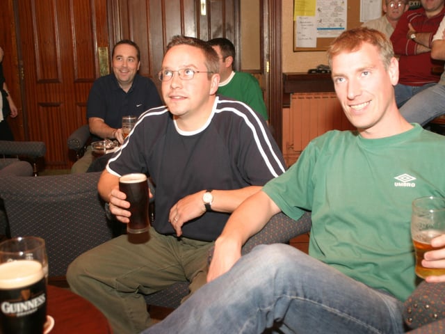 Enjoying a pint in Derry bars 20 years ago in 2003