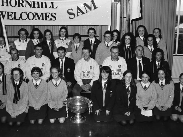 Sam Maguire Cup at Thornhill College.