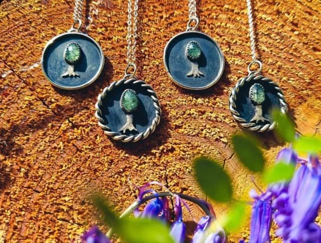 Necklaces made by Silkie Silver.