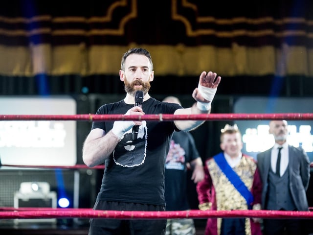 The MC introduces some of the main protagonists to the ring.