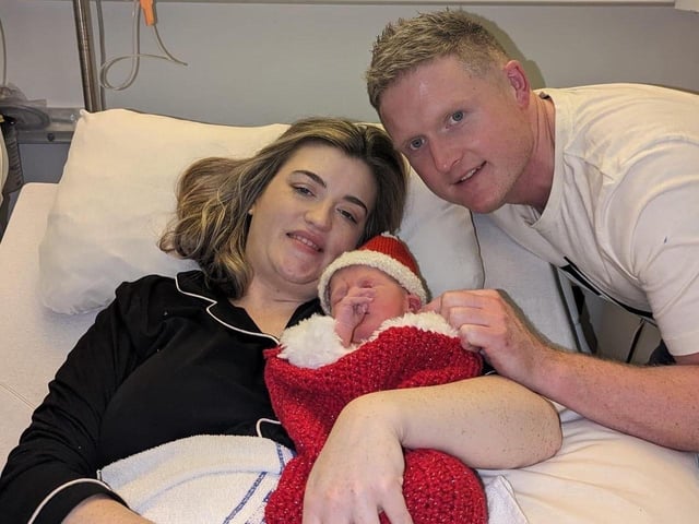 Christmas Day baby, Baby Abbie Martin born at 6.55pm in our South West Acute Hospital weighing 7lb 2oz from Roslea