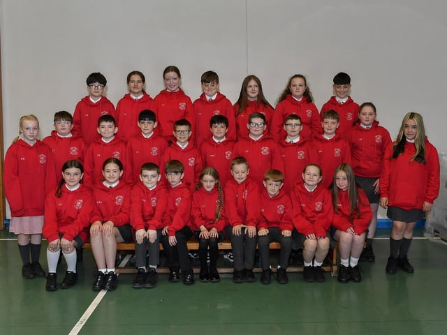 Mrs Henderson's P7 class at Holy Family Primary School.