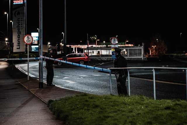 Police at the scene on Sunday night. Photo: Aodhán Roberts