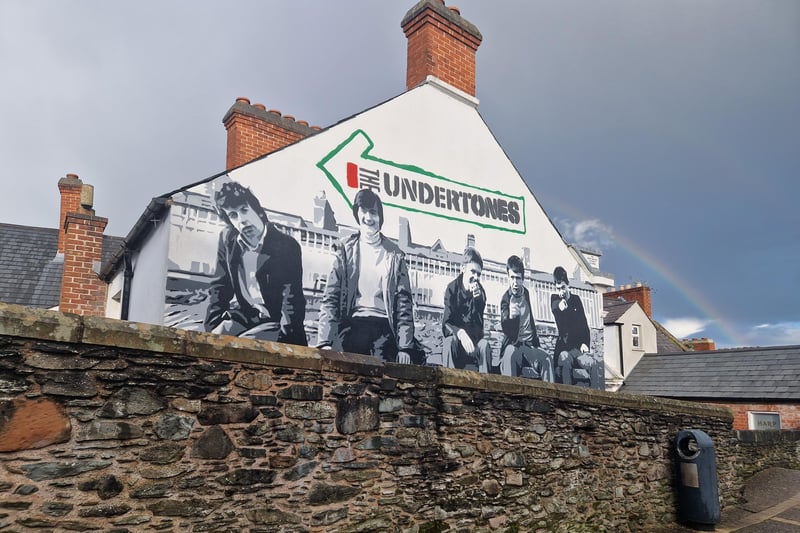 The new mural depicts founder members John O'Neill, Feargal Sharkey, Billy Doherty, Mickey Bradley and Damian O'Neill perched on a wall in Bull Park just yards from Sharkey's then home on Marlborough Terrace and the O'Neill brothers' house on Beechwood Avenue.