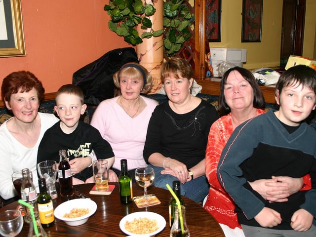 Having a good time at the birthday party are left to right Sylvia, Aidan, Pat, Fiona, Birthday girl Janet and Cormac. 4757dd : .
