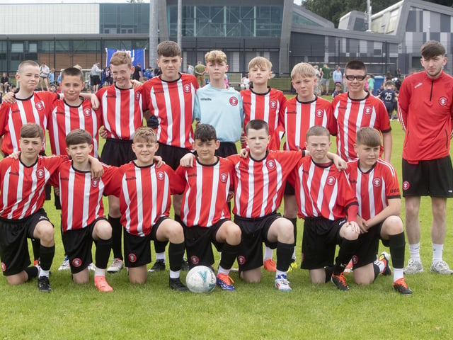 The Tristar u-13 squad pictured at St. Columb's Park on Wednesday.